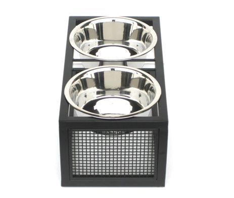 Pets Stop Cantilever Dog Double Diner side view